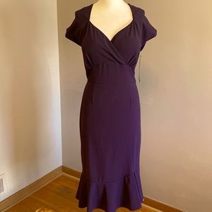 NWT Stop Staring eggplant color retro dress